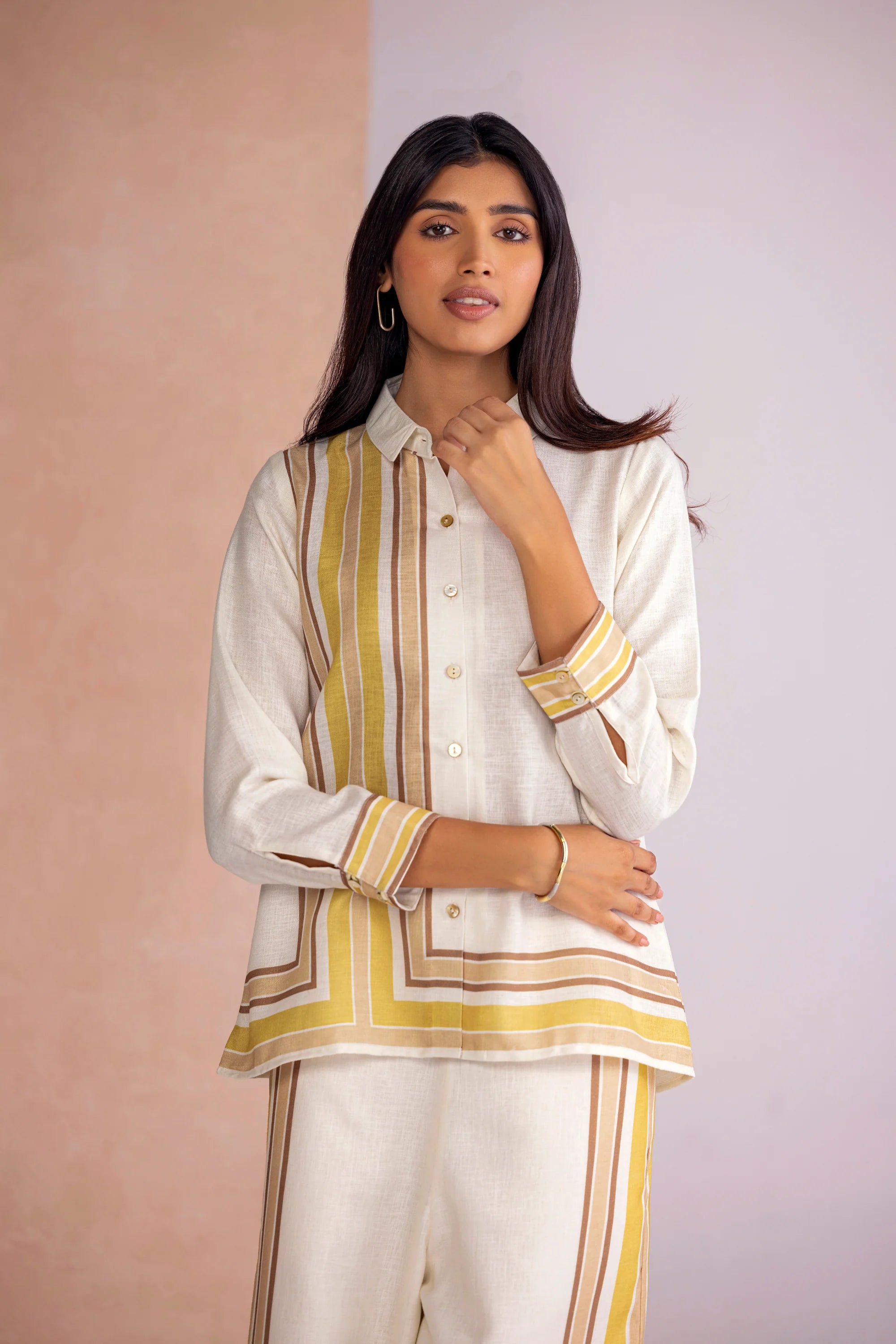 Stripe Drama  Shirt Co-ord