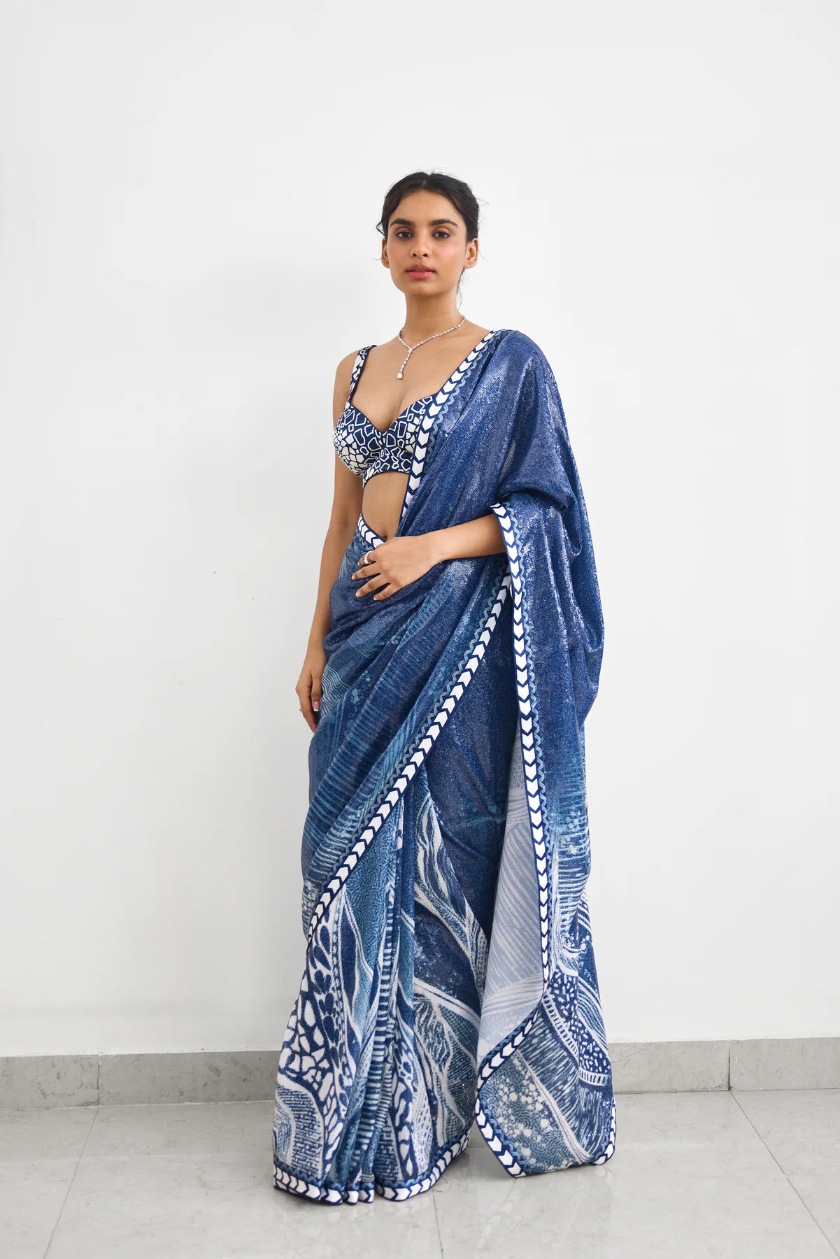 Swirl Sequence Saree
