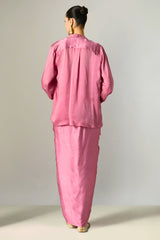 Embroidered Skirt & top set with Cape