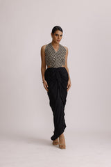 BLACK AJRAKH HANDCRAFTED ONE PIECE