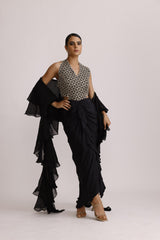BLACK AJRAKH HANDCRAFTED ONE PIECE
