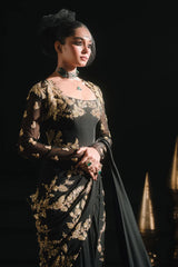 The Sunheri Bel Stitched Saree Set