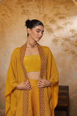 Hot Pink Embroidered Crepe Sharara Set - Handcrafted Evening Wear