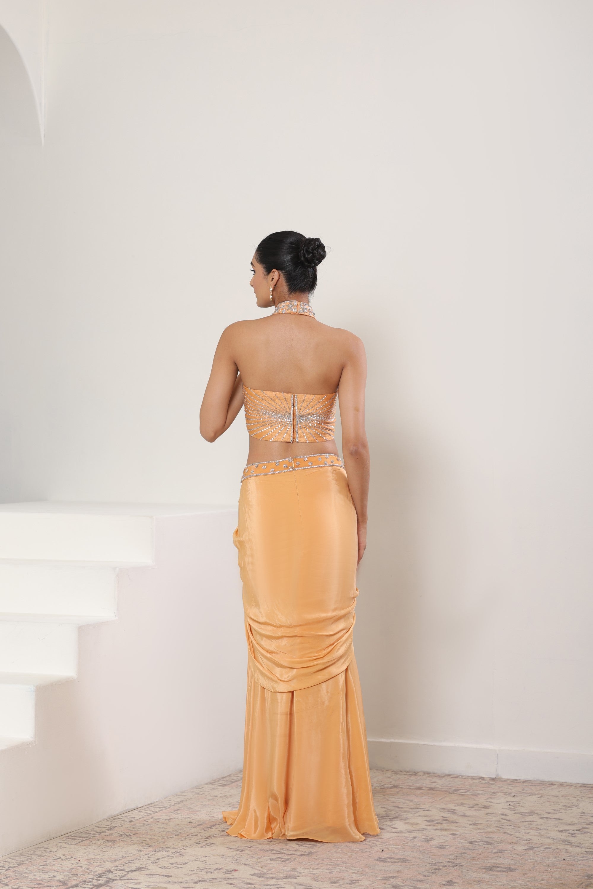 Viscose Crepe Skirt Set - Premium Festive Wear