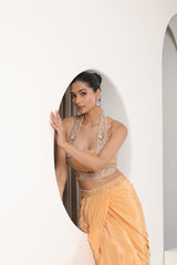 Viscose Crepe Skirt Set - Premium Festive Wear