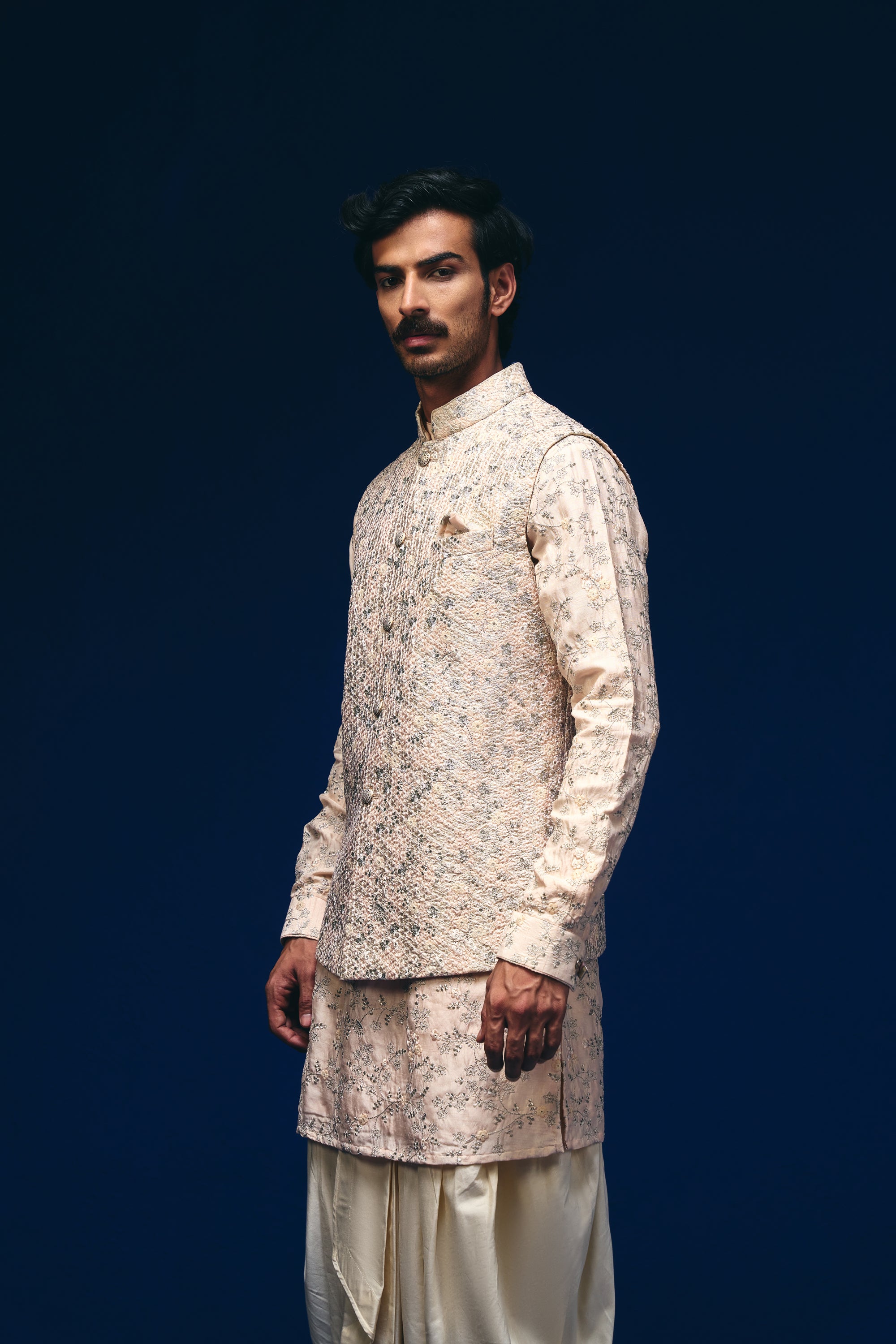 Camellia Nehru Jacket Set