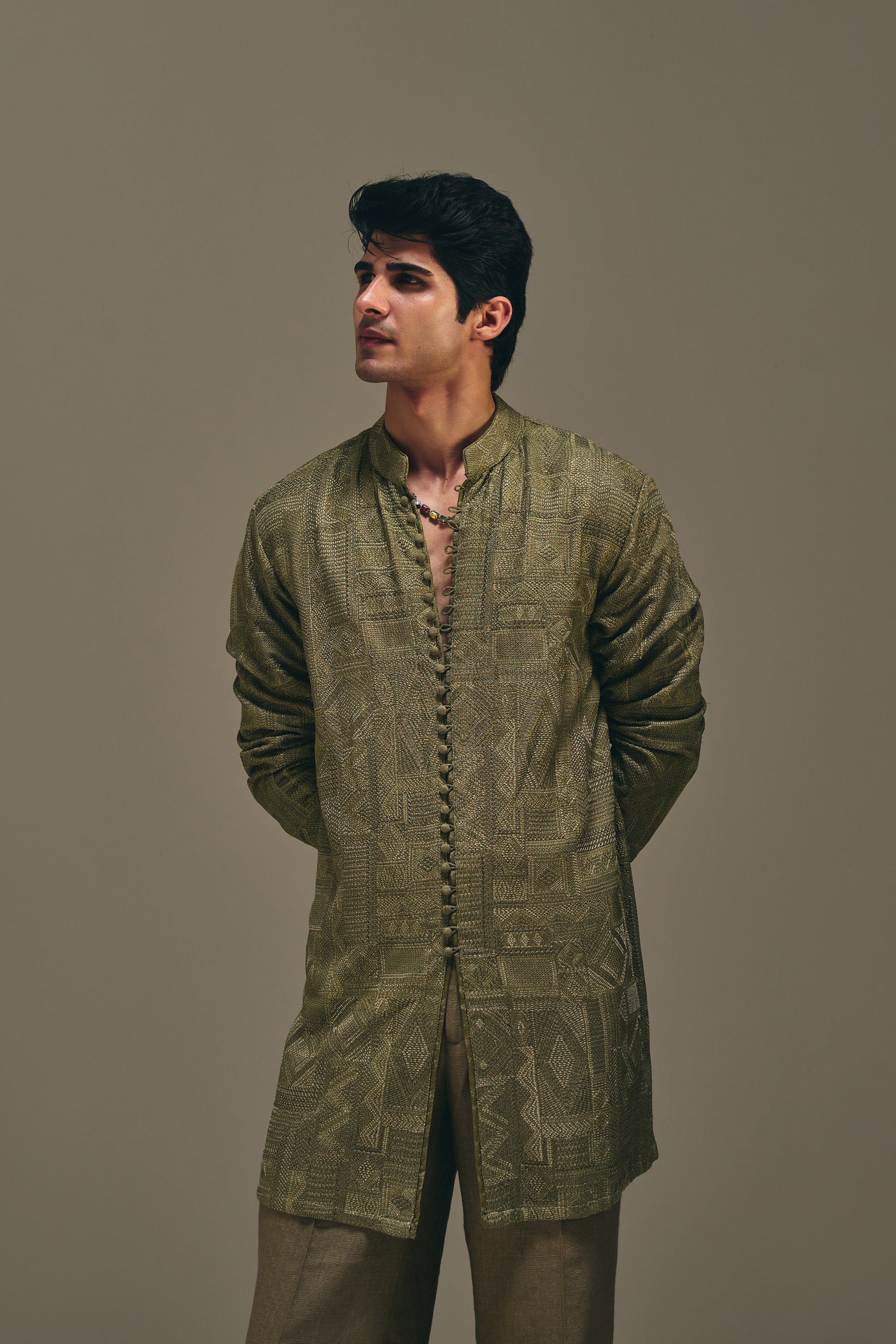 Jibaro Loop Button Kurta Set