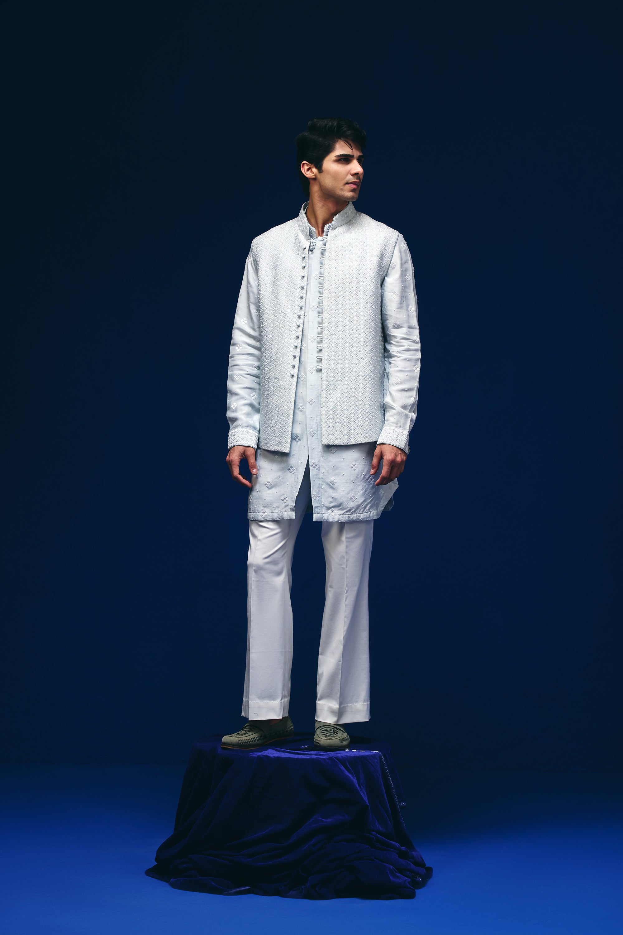 Meander Nehru Jacket Set