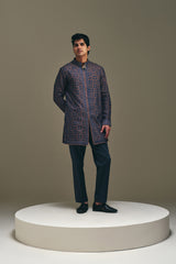 Mosaic Front Open Kurta Set