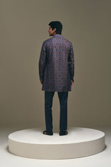 Mosaic Front Open Kurta Set