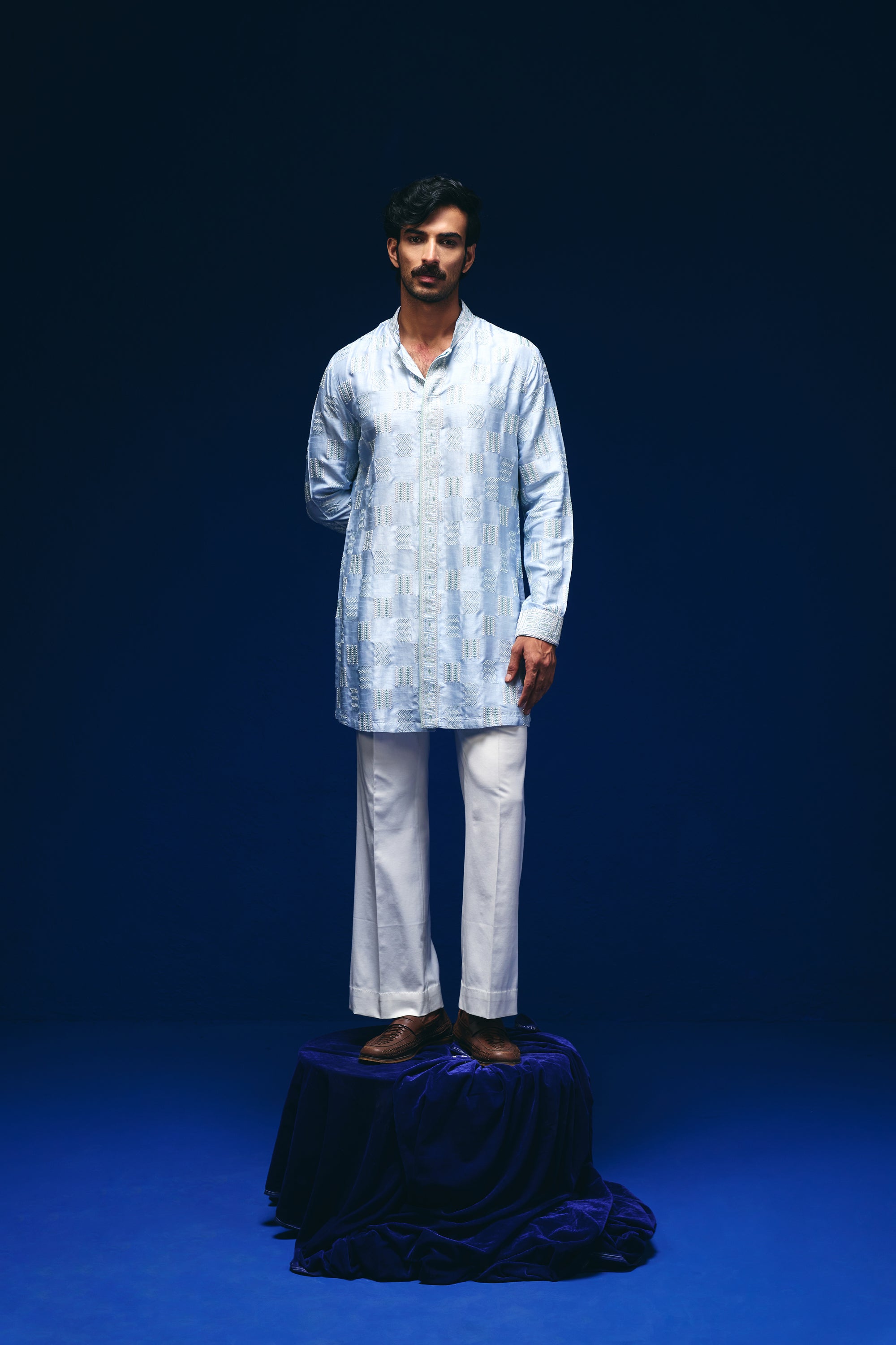 Vector Front Open Kurta Set