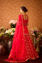 Raspberry Red Maroon Kurta Lehenga Set