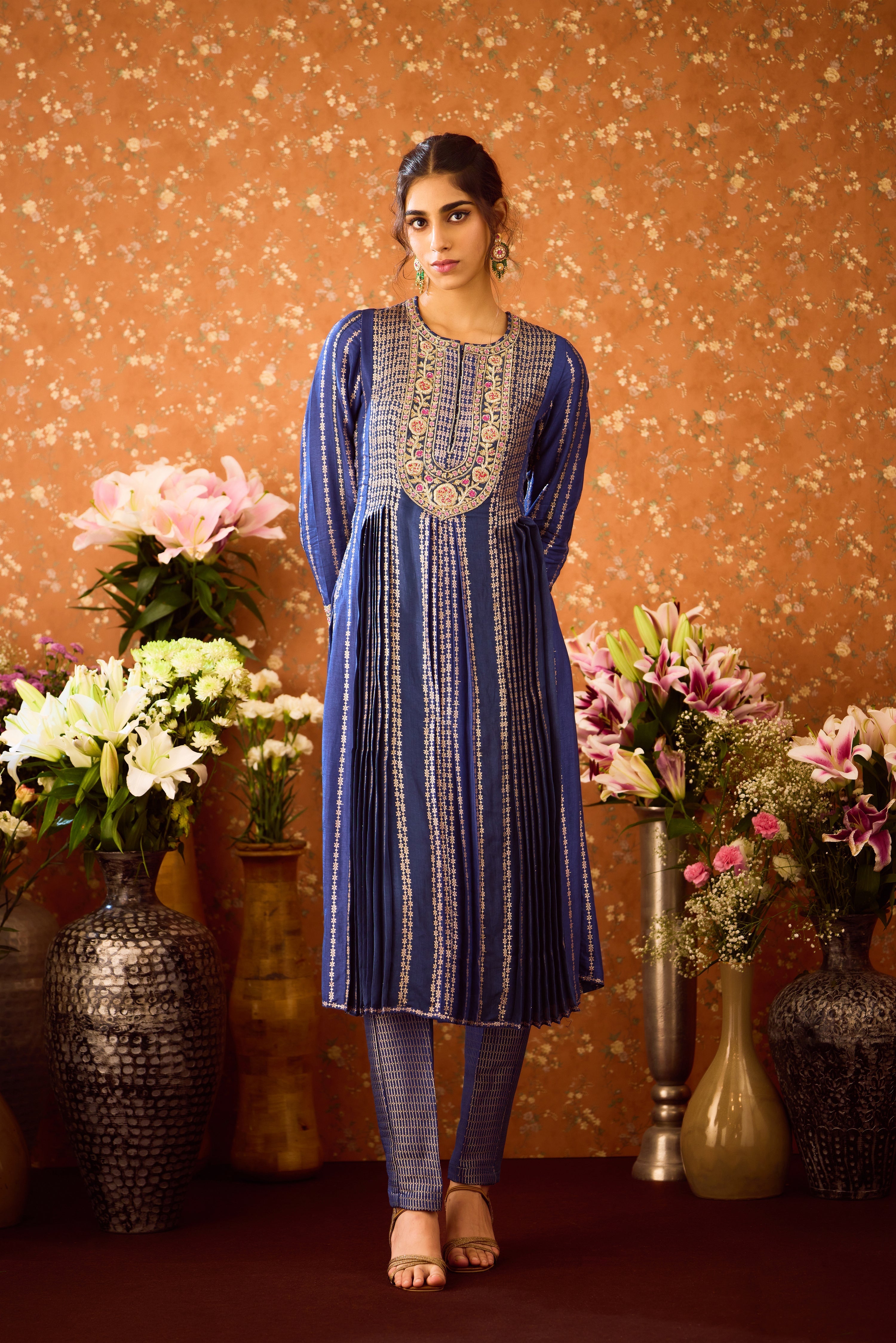 Spectrum Blue Kurta Set