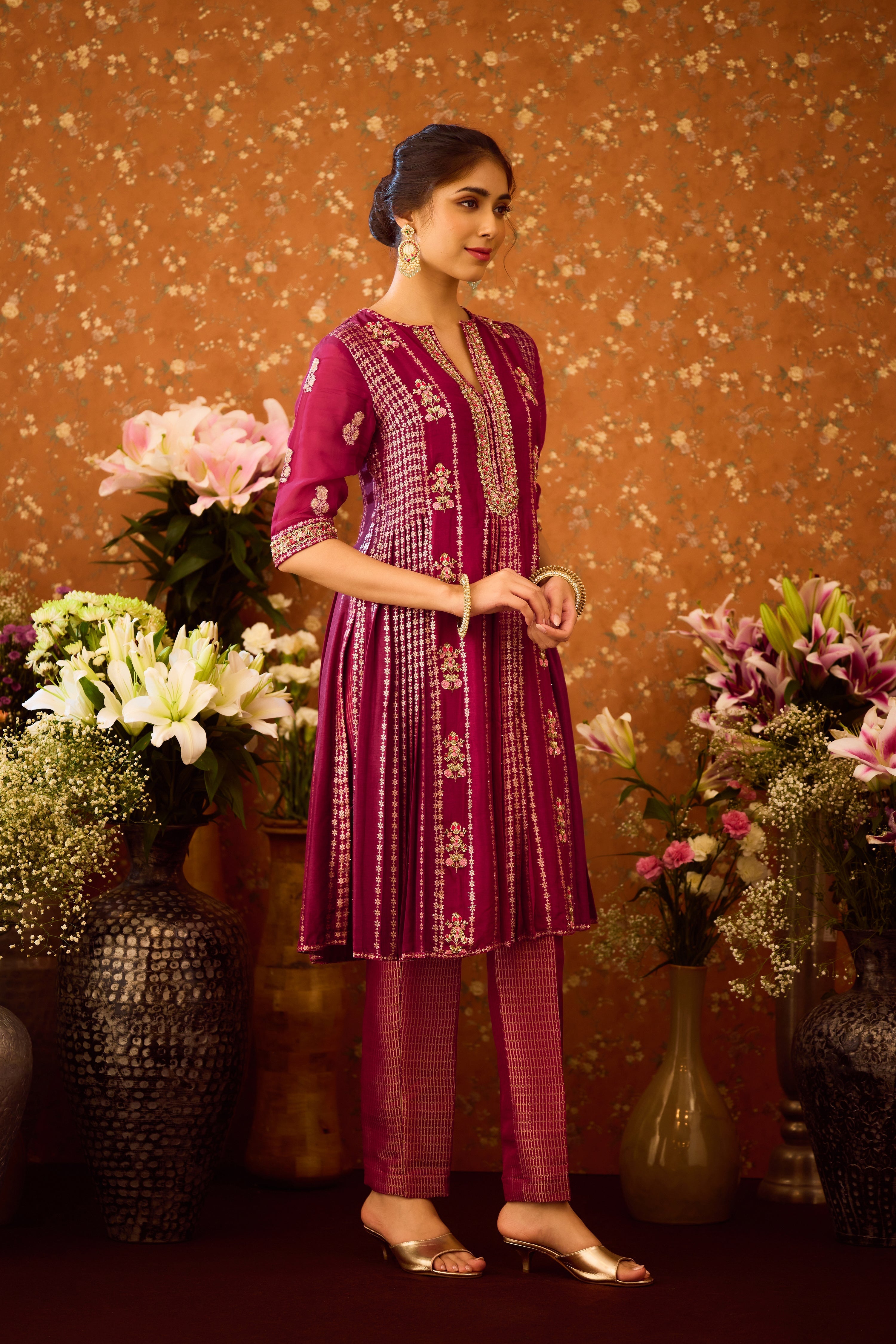Raspberry Purple Kurta  Set