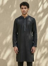 Chevron Pintucked Kurta Set