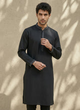 Chevron Pintucked Kurta Set