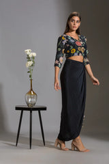 GULISTA FLORAL CUTWORK PRE DRAPED SAREE