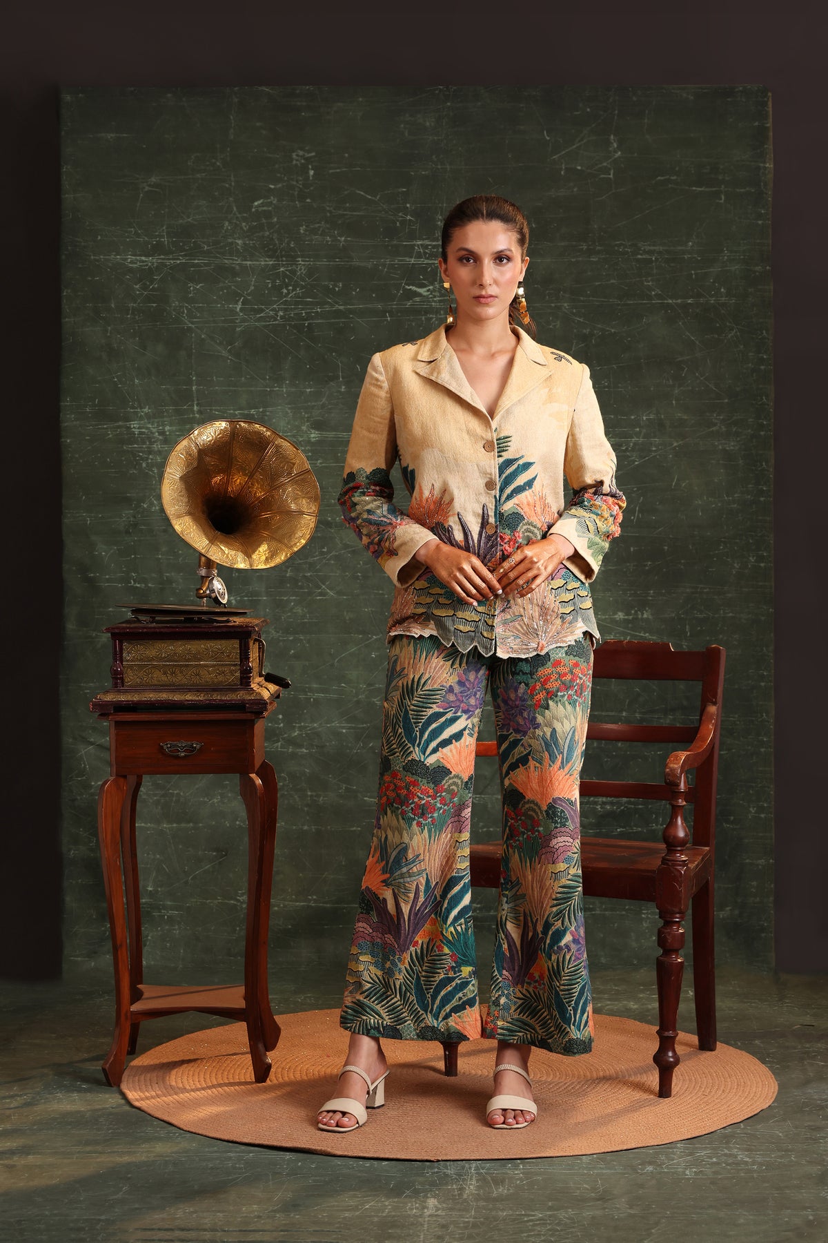 Kaira Embroidered Blazer Set