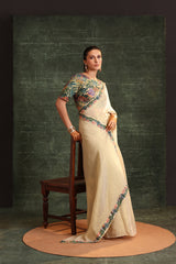Kaira Embellished Pre-Stitched Saree Set