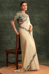 KAIRA EMBELLISHED PRE-STITCHED SAREE SET