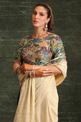 KAIRA EMBELLISHED PRE-STITCHED SAREE SET