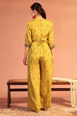 Tamaya embellished Overlap Jumpsuit With Belt