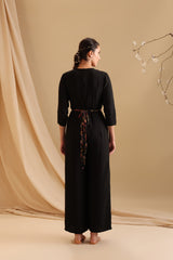 Aarani Applique Overlap Jumpsuit with Belt