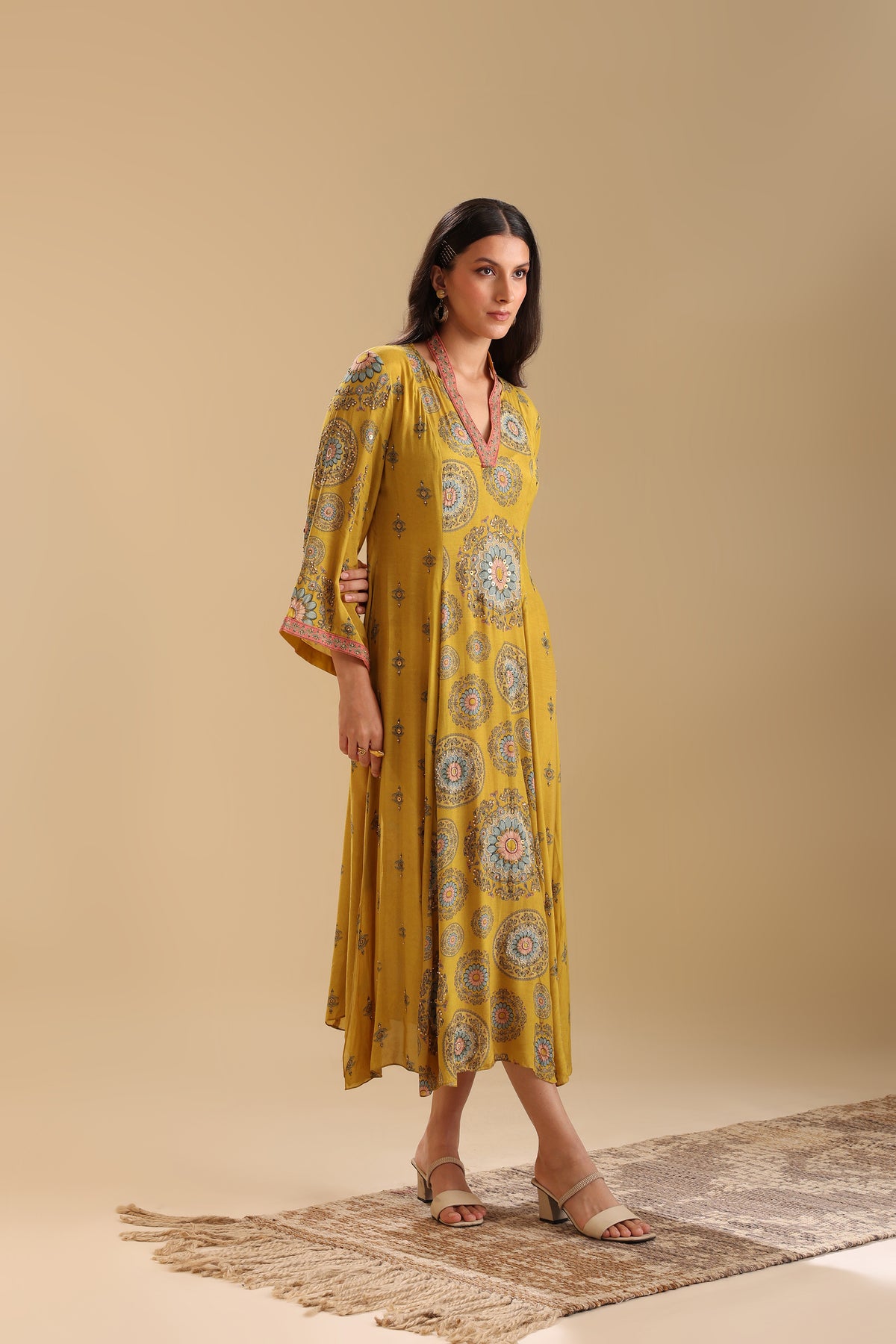 Eraya Embellished V-Neck Dress