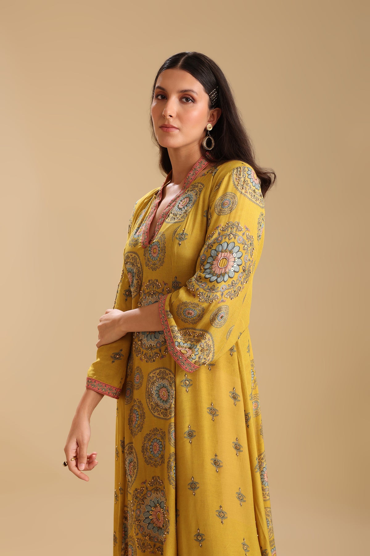 Eraya Embellished V-Neck Dress