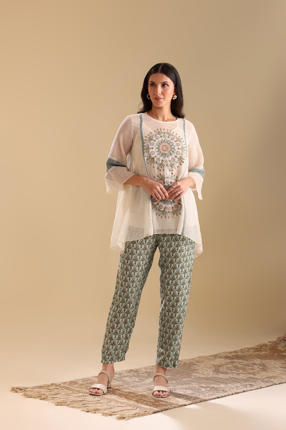 Eraya Applique Asymmetric Co-Ord Set