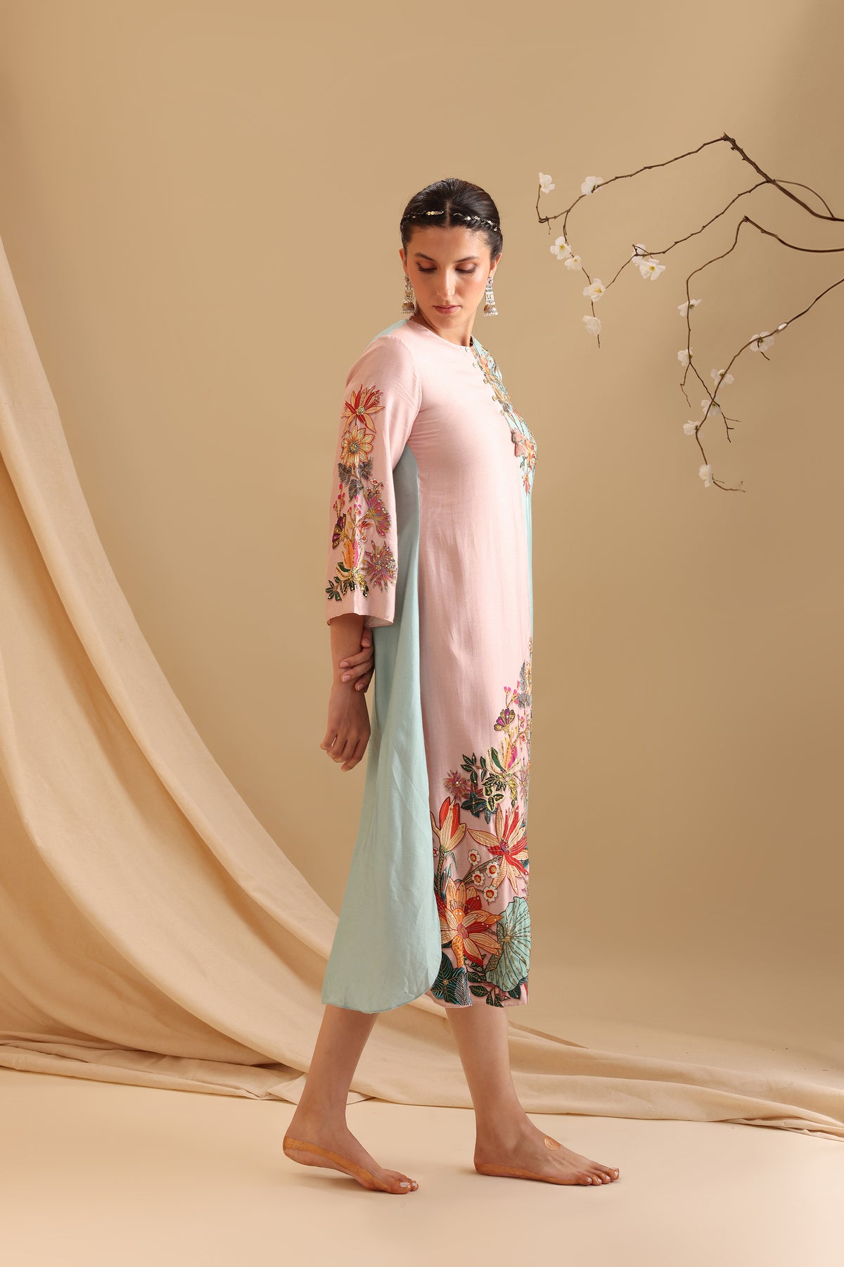 Aarani Embellished Colourblock Dress