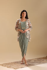 Eraya Embellished Drape Dress Set