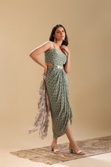 Eraya Embellished Drape Dress Set