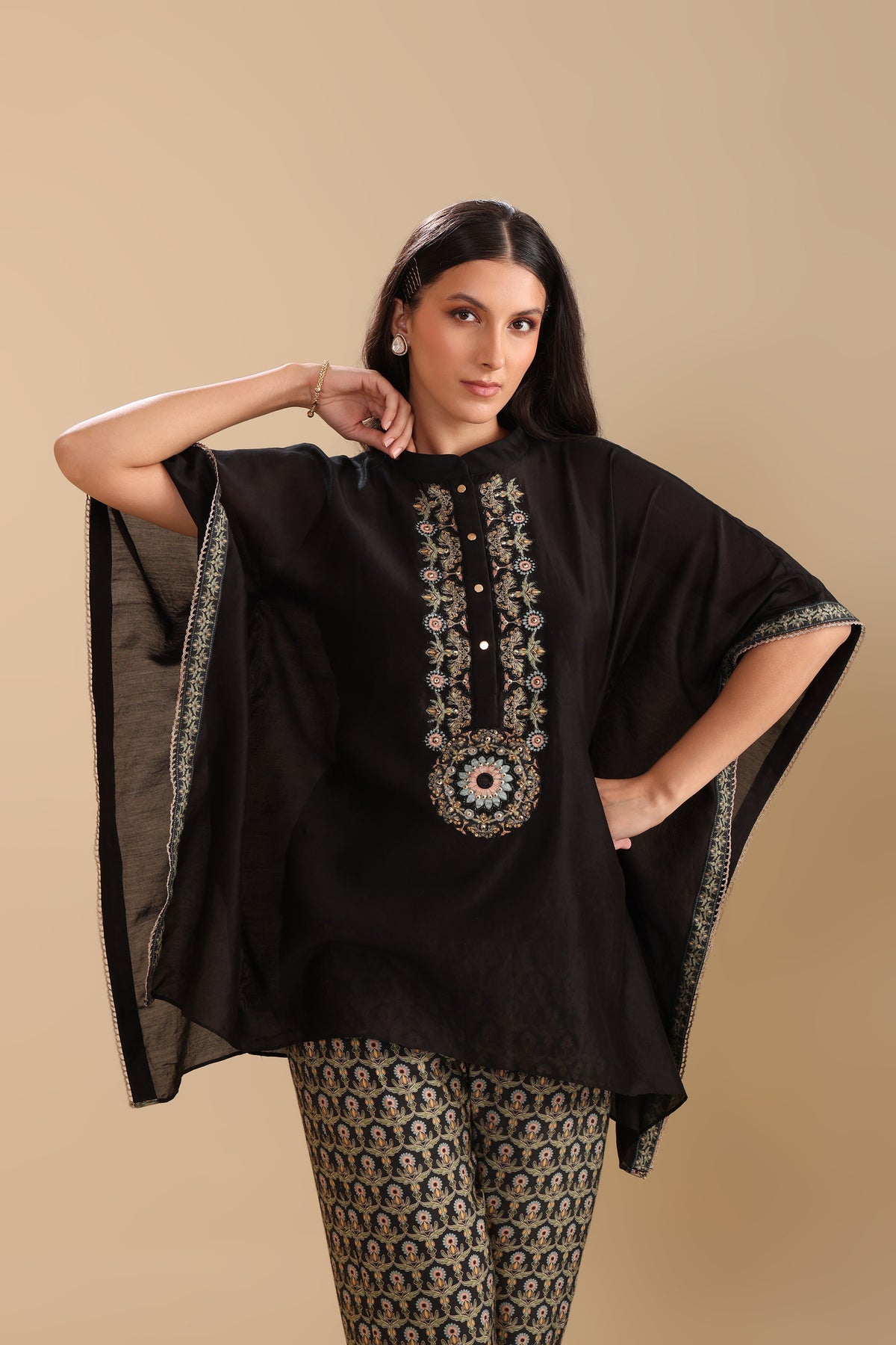 Eraya Embellished Kaftan Set