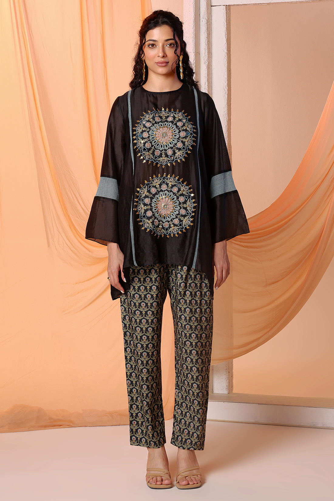 Eraya Applique Asymmetric Co-Ord Set