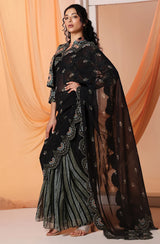 ERAYA EMBROIDERED PRE-STITCHED SAREE SET
