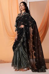 Eraya Embroidered Pre-Stitched Saree Set
