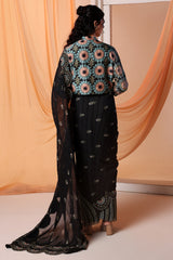 Eraya Embroidered Pre-Stitched Saree Set