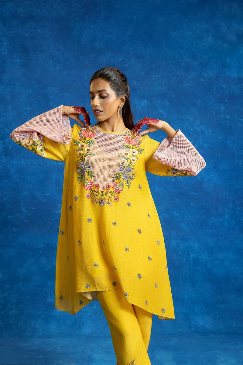 BAGHIRA APPIQUED KURTA SET