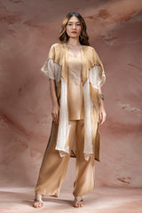 Zinnia Appliqué Jacket And Pants Set