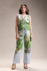 Blume Printed Tie-Up Top And Pants