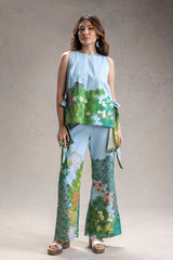 Blume Printed Paneled Top And Pants