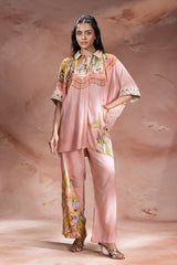 Zeya Embellished Kimono Tunic And Pants