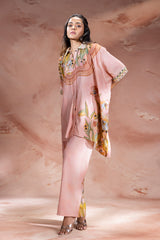 Zeya Embellished Kimono Tunic And Pants