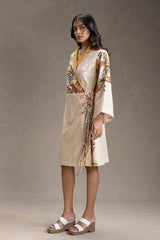 Kyomi Printed Overlap Dress