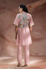 Zeya Appliqué Bib-Detail Kurta and Pants