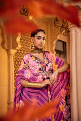Purple Kaftan Pant Set