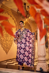 Purple Kaftan with Tassels
