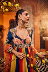 Multi Anarkali with Dupatta