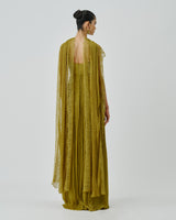 Chartreuse Ruched Dress